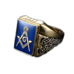 Bague Chevalière Métal Doré: Symbole Franc-maçon