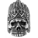 bague chevaliere mort indien joaillerie punk en acier inoxydable 52 mm roas300 444 1