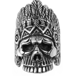 bague chevaliere mort indien joaillerie punk en acier inoxydable 52 mm roas300 444 1