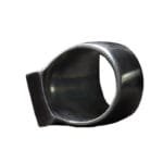 Bague Chevalière Noire En Acier Inoxydable Avec Gravure Croix Latine