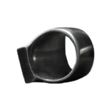 Bague Chevalière Noire En Acier Inoxydable Avec Gravure Croix Latine