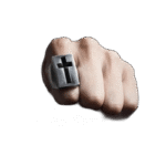 bague chevaliere noire en acier inoxydable avec gravure croix latine roas250 965 1