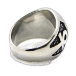 bague chevaliere oeil dhorus en acier symboles protecteurs roas200 182 1
