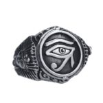 bague chevaliere oeil dhorus en acier symboles protecteurs roas200 553 1
