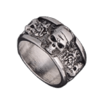 bague chevaliere reminiscence tete de mort en metal argente roas250 232 1