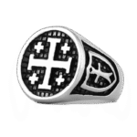 bague chevaliere ronde en acier inoxydable argent 54 mm roas200 217 1