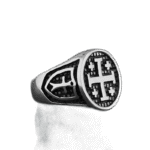 bague chevaliere ronde en acier inoxydable roas200 394 1