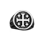 bague chevaliere ronde en acier inoxydable roas200 447 1