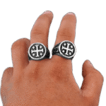bague chevaliere ronde en acier inoxydable roas200 565 1