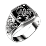 bague chevaliere scorpion homme face carree en alliage de zinc 57 mm roas250 671 1