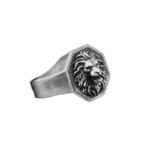 Bague Chevalière Tête De Lionen Argent Sterling