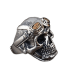 bague chevaliere tete de mort en argent sterling redimensionnable roas400 195 1