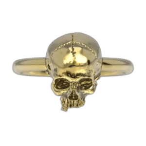 bague chevaliere tete de mort en or jaune pour femme 47 mm 10k roas500 565 1