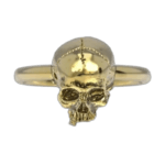 Bague Chevalière Tête De Mort En Or Jaune Pour Femme - 47 Mm / Or 10k