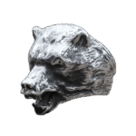Bague Chevalière Tête D’ours En Acier Inoxydable