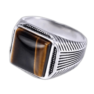bague chevaliere tigre carree puissance et luxe vintage 54 4 mm roas300 543 1