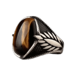 Bague Chevalière Tigre Ovale: Force Et Courage En Argent Massif