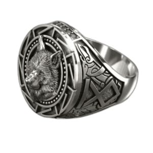 Bague Chevalière Viking De Mythologie Nordique - 54.4mm