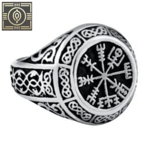 Bague Chevalière Viking En Acier Inoxydable - 55.3 Mm