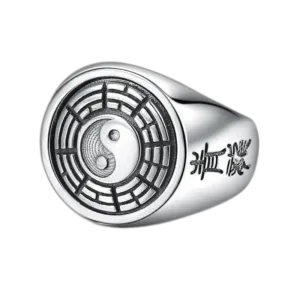 Bague Chevalière Yin Yang En Argent Sterling 3 Bague Chevalière Yin Yang En Argent Sterling - 54.4 Mm
