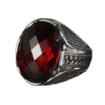 bague chevaliere zircon cubique rouge bijou homme moderne et imposant 54 4 mm roas400 330 1