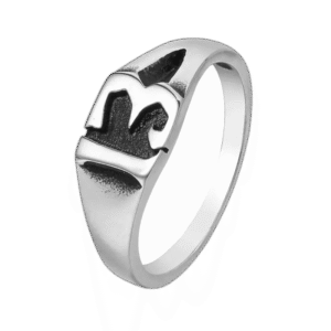 bague chiffre 13 en acier inoxydable style moderne et unique argent 54 4 mm roas200 454 1