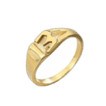 bague chiffre 13 en acier inoxydable style moderne et unique or 54 4 mm roas200 977 1