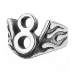 bague chiffre 8 homme en acier inoxydable elegance infinie argent 54 4 mm roas250 864 1