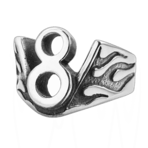 bague chiffre 8 homme en acier inoxydable elegance infinie argent 54 4 mm roas250 864 1