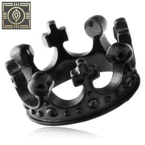 Bague Couronne Homme: Symbole De Prestige - 54.4 Mm / Noir 1