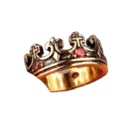 bague couronne homme symbole de prestige 54 4 mm or noir roas200 444 1