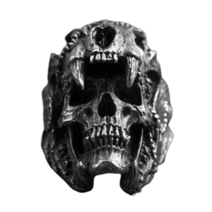 Bague Crâne Indien En Acier Inoxydable: Style Distinctif Et Durabilité - 67 Mm