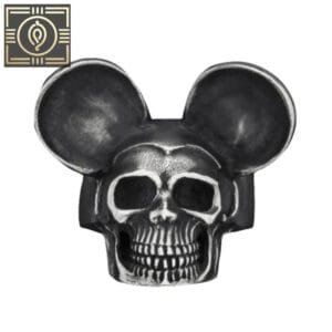 Bague Crâne Mickey En Acier Inoxydable - 54 Mm