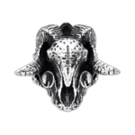 Bague Crâne Satan En Acier Inoxydable: Audace Et Durabilité - 54.4 Mm