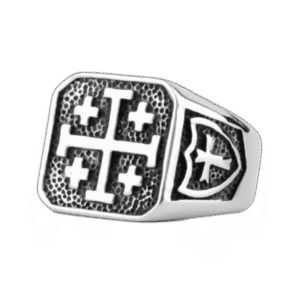 bague croix de jerusalem en acier inoxydable 54 4 mm roas300 290 1