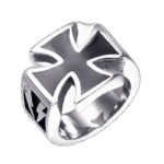 bague croix pattee en acier pour homme bijou des templiers 54 4 mm roas200 649 1