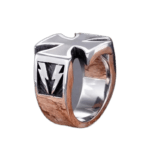 Bague Croix Pattée En Acier Pour Homme - Bijou Des Templiers