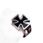 Bague Croix Pattée En Acier Pour Homme - Bijou Des Templiers