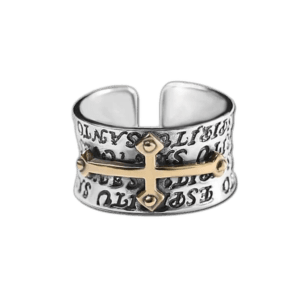 Bague Croix Religieuse: Osez Afficher Votre Foi! - Redimensionnable / Grand