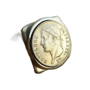 Bague D’acier Inoxydable à L’effigie De Napoléon 1er 3 Bague D’acier Inoxydable à L’effigie De Napoléon 1er - 57 Mm / Or