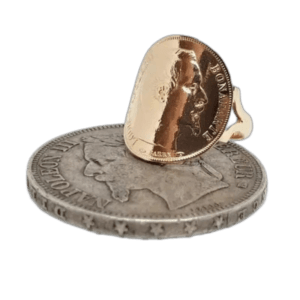 Bague De Chevalière Napoléon Iii Forgée à Partir D’une Pièce De 20 Francs - 40 Mm
