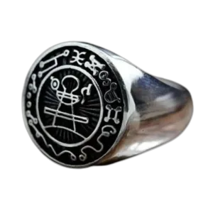 Bague De Salomon Pentacle En Acier Inoxydable: Mystique Et Unique - 57 Mm