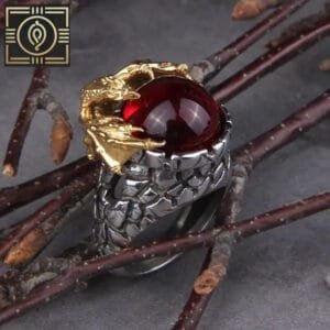 Bague Dragon Rouge - Incarnez La Force Du Dragon! - 56 Mm