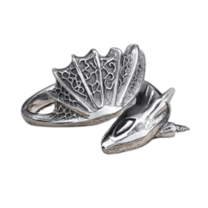 Bague Dragon: Symbole De Puissance Mythique - Argent / 54 Mm