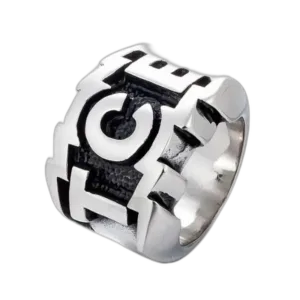 Bague Elvis Presley Tcb Avec Initiales Gravées - 54.4 Mm