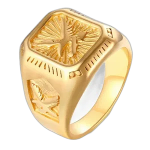 Bague En Acier Inoxydable Affirmant La Puissance Masculine - 57 Mm