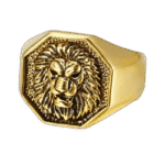 bague en acier inoxydable avec tete de lion expression masculine et elegance 54 4 mm 517 1