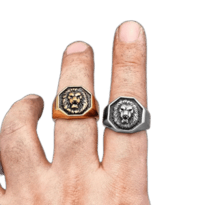 bague en acier inoxydable avec tete de lion expression masculine et elegance roas200 219 1
