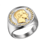 bague en acier inoxydable chevaliere napoleon un style historique unique 54 5 mm 545 1