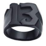 bague en acier inoxydable un symbole daudace noir 51 8 mm roas250 405 1
